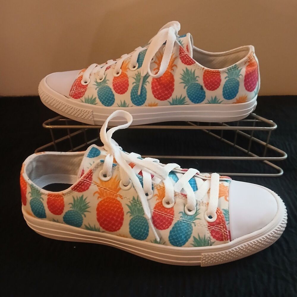 Raad Shop Pineapple Unisex Low Top Sneakers #0180 Women's 9.5 Men's 8